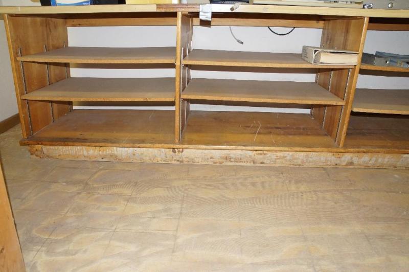lot 62 image: Long Storage Cabinet with Laminate Top