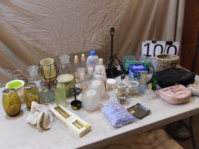 lot 100 image: Hair Curlers, Vase, Canisters, Fixo...