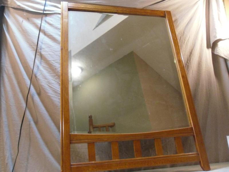 lot 102 image: Large Mirror with Wood Frame. Measu...