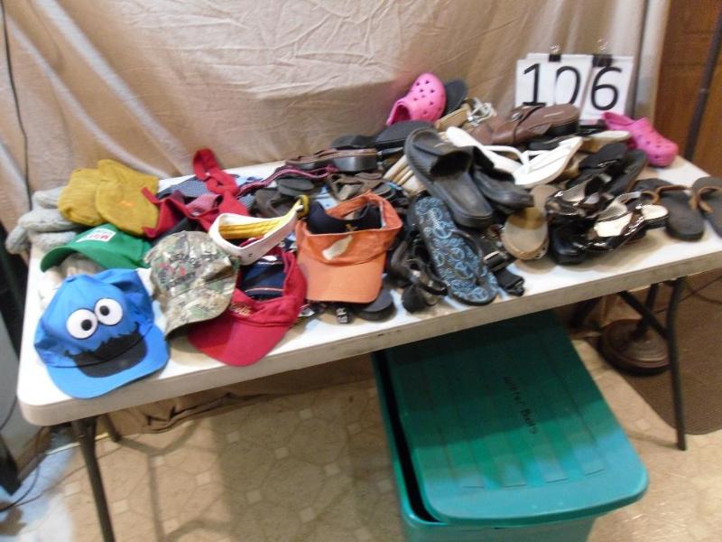 lot 106 image: Ties, Hats, Gloves, and Tote Full o...
