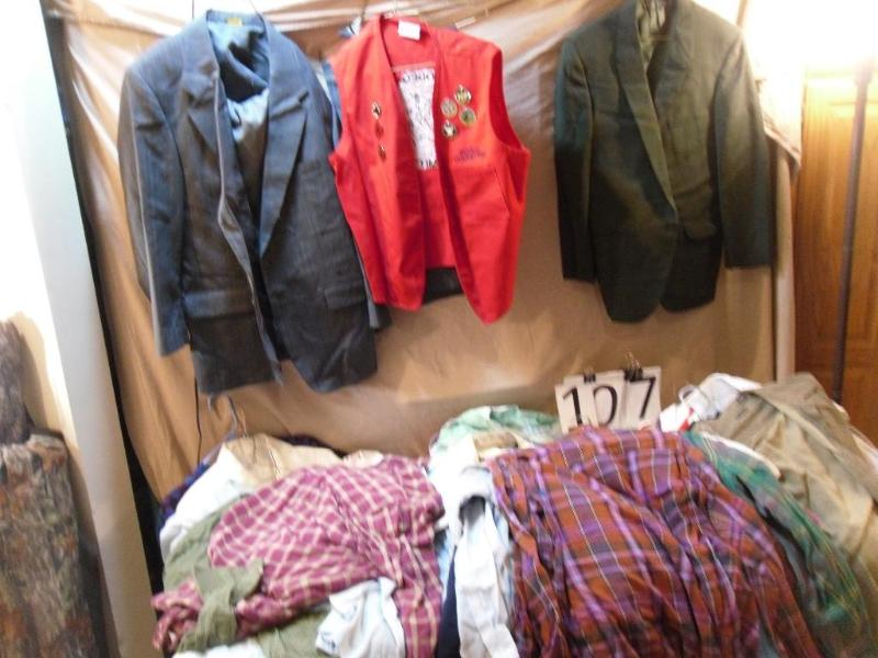 lot 107 image: Large Lot of Mens Clothing. Mostly ...