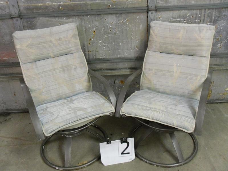 lot 2 image: Set of 2 patio chairs. Rock and swi...