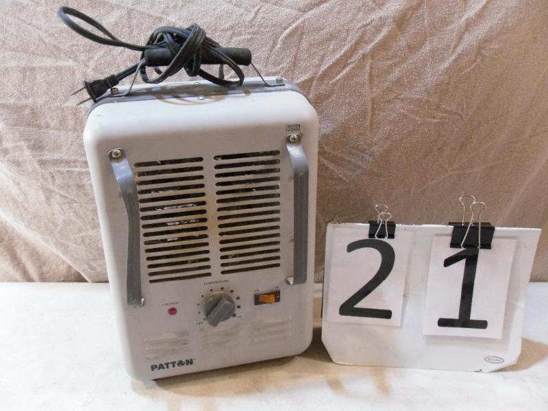 lot 21 image: Patton Space Heater. 1500 Watt. Tes...