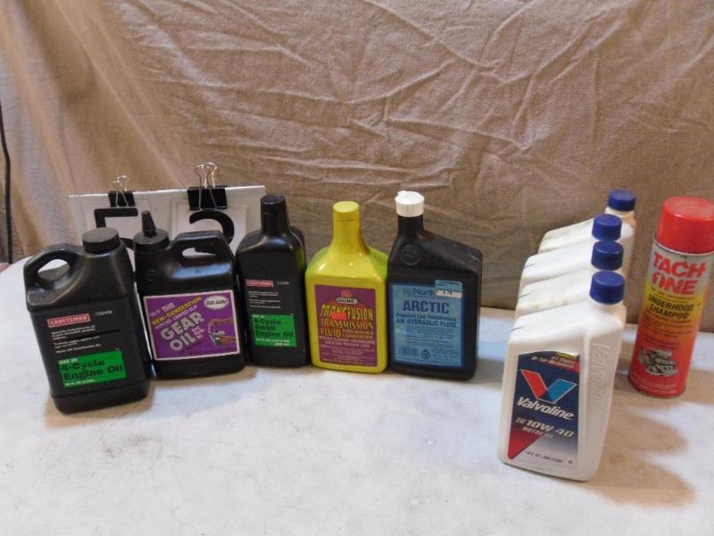lot 53 image: Lot of auto chemicals. 3 qts of Val...