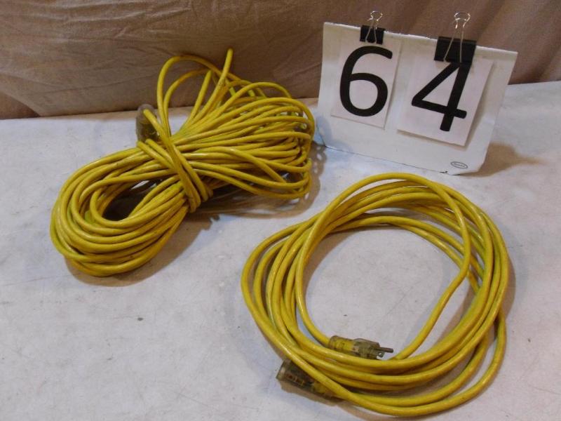 lot 64 image: 2 Extensions Cords. 1-20 ft and 1-...
