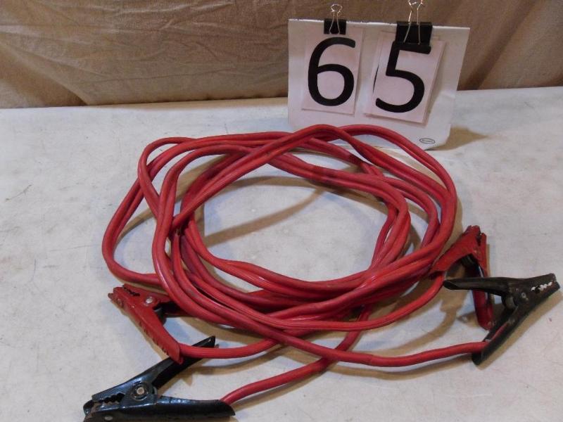 lot 65 image: Set of Jumper Cables. Heavy Gauge. ...