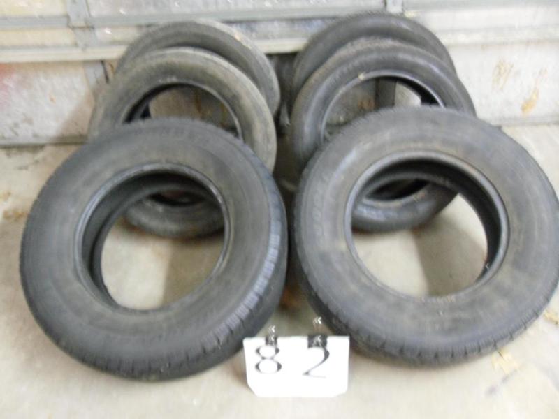 lot 82 image: Qty 6 used tires. 2 are Cooper Disc...