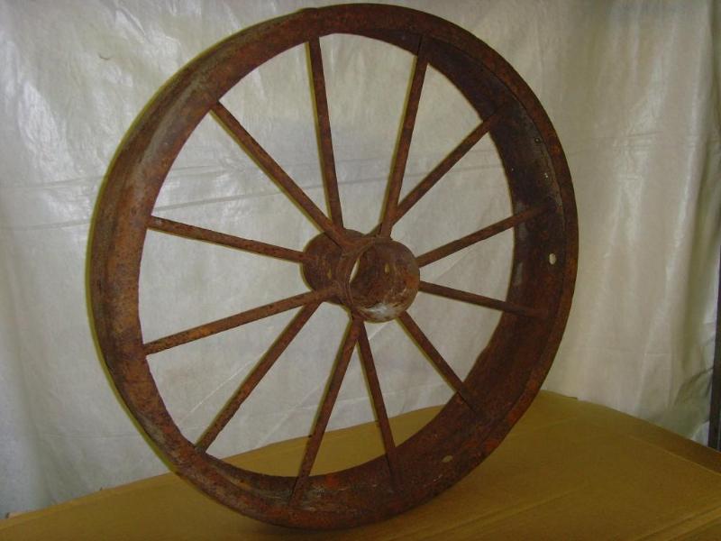 lot 1 image: Vintage Steel Wheel
