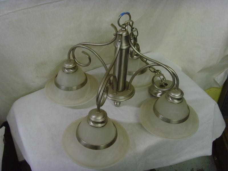 lot 13 image: Chrome Chandelier