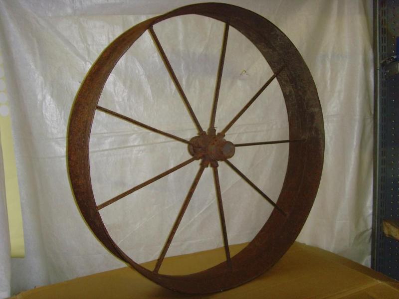 lot 2 image: Vintage Steel Wheel