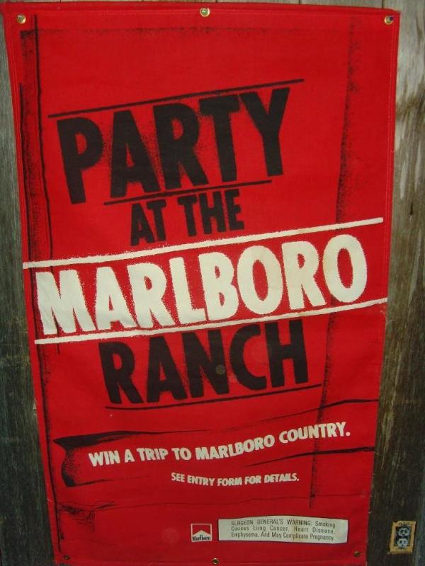 lot 4 image: Marlboro Ranch Canvas Banner