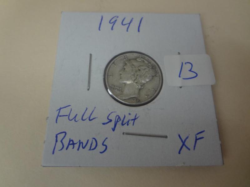 1941 Mercury Dime &quotSplit Bands...