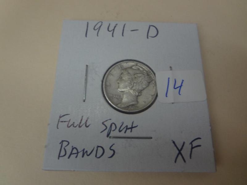 1941-D Mercury Dime, Same In XF...