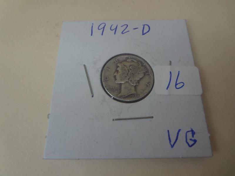 1942-D Mercury Dime VG...