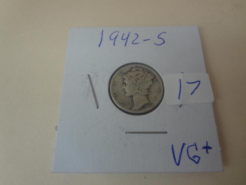 1942-S Mercury Dime VG...