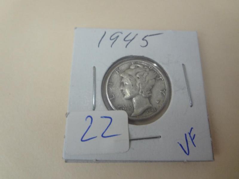 1945 Mercury Dime VF...