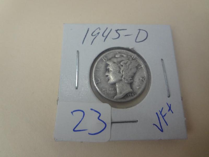 1945-D Mercury Dime VF...