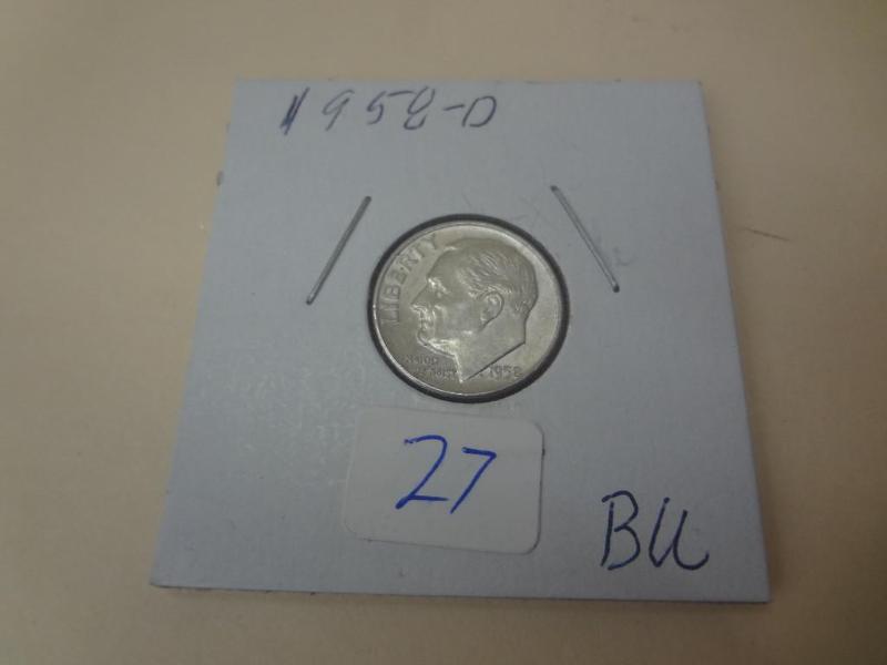 1958-D BU Roosevelt Dime...