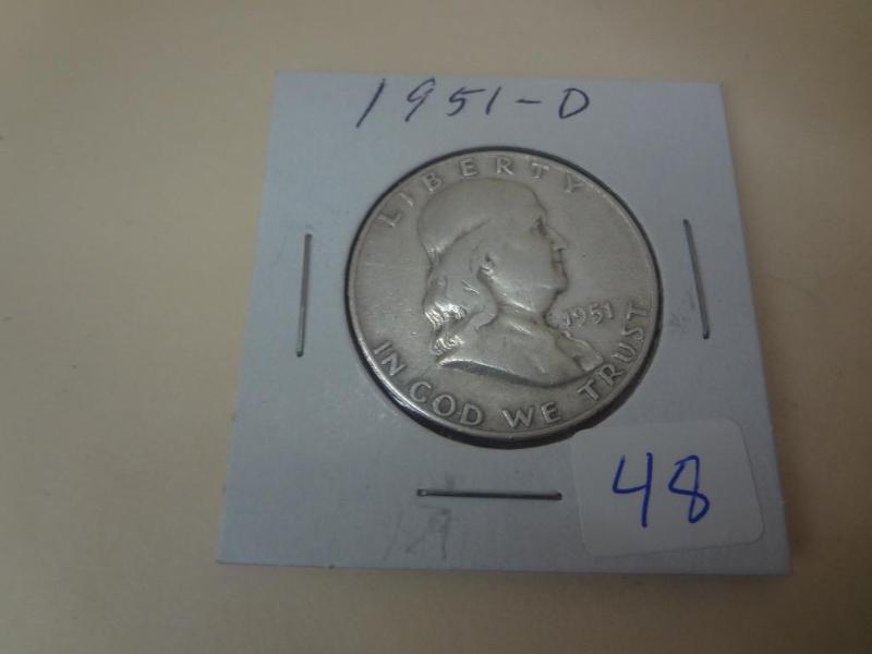 1951-D Franklin Half Dollar VF...
