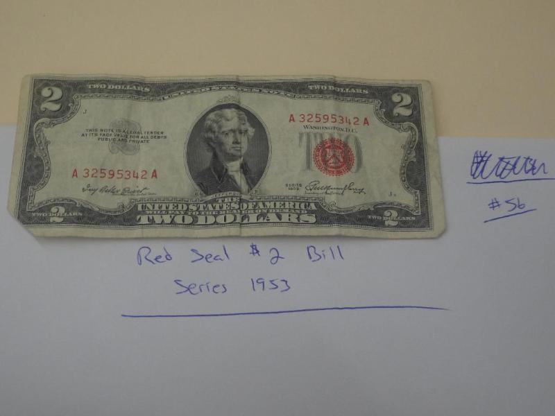 Series 1953 Red Seal $2 Bill...