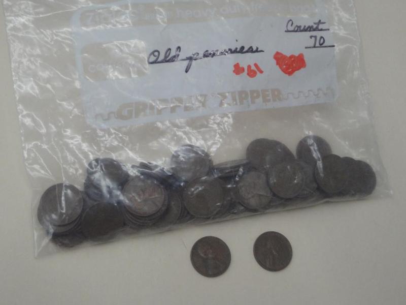Bag Of (70) Mixed Old Pennies, Most...