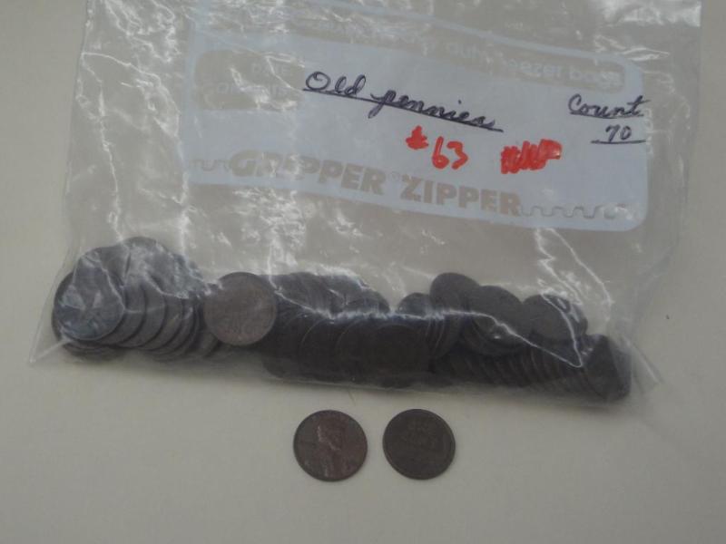 Bag Of (70) Mixed Old Pennies, Most...