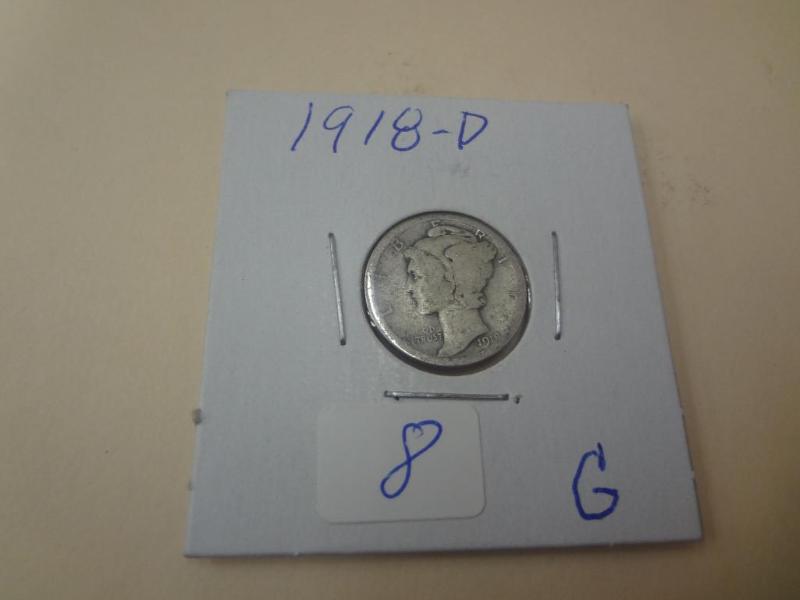 1918-D Mercury Dime G...