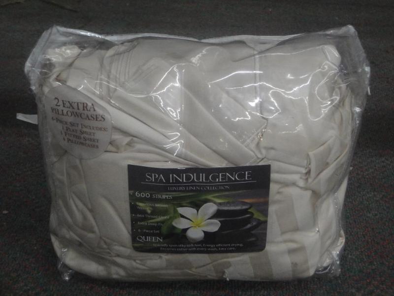 lot 19 image: New Spa Indulgence Queen Sheet Set...