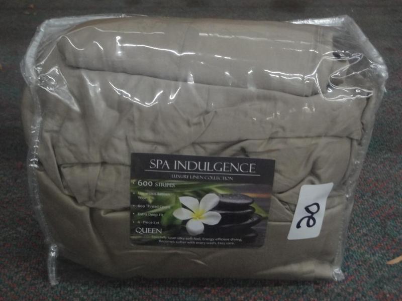 lot 20 image: New Spa Indulgence Queen Sheet Set...