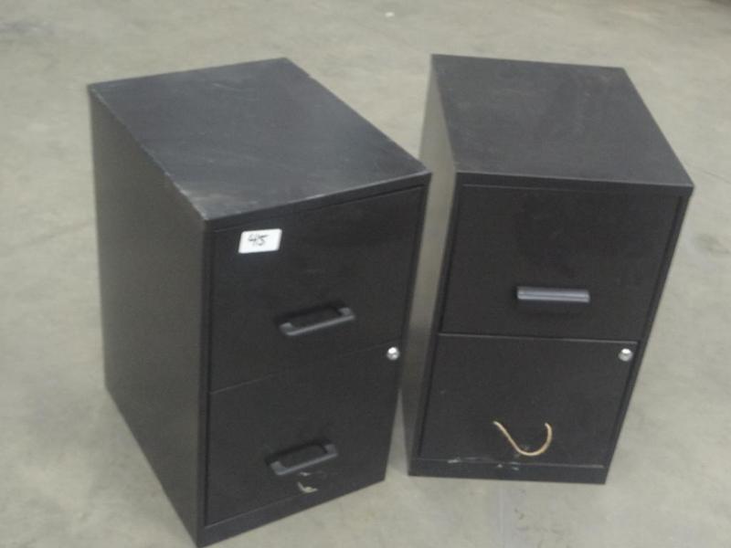 lot 45 image: (2) 2-Drawer File Cabinets...