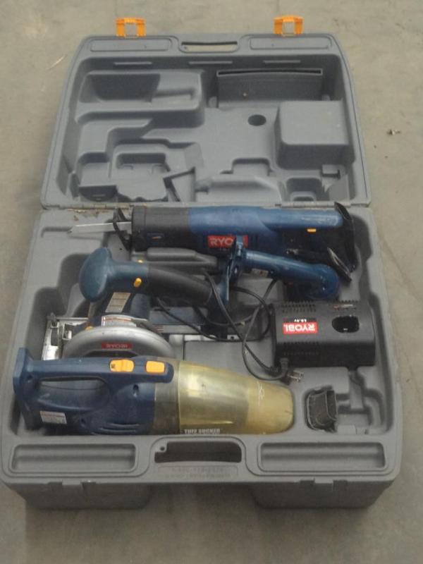 lot 51 image: Ryobi 18Volt Cordless Tool Set...