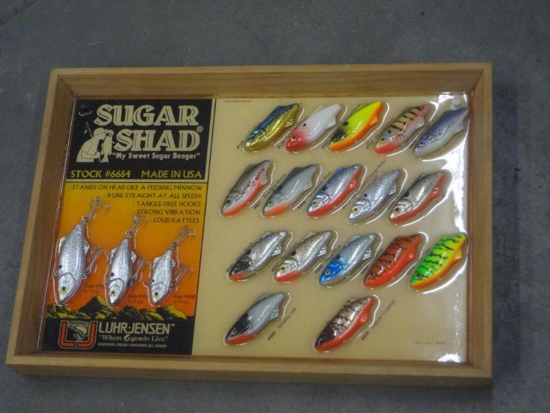 lot 67 image: Luhr-Jensen Sugar Shad Lure Display...