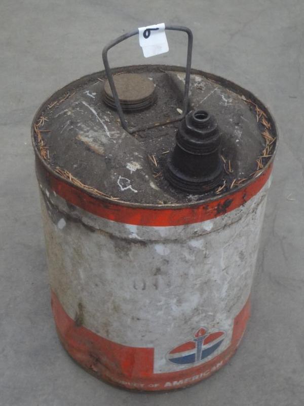 lot 93 image: Vintage American 5-Gallon Oil Can...