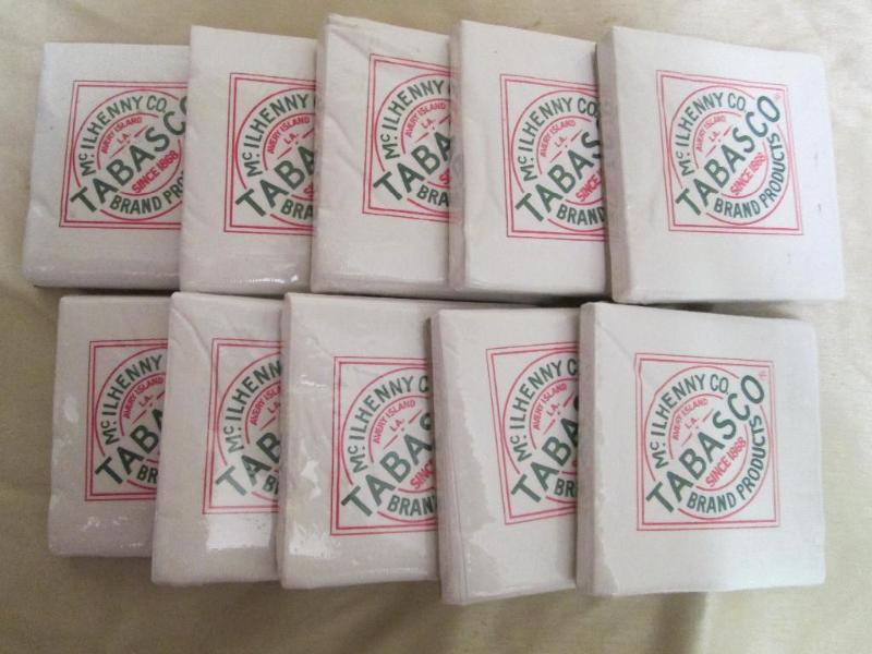Lot of 8 packages of Tobasco napkin...