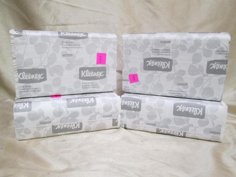 Lot of 4 packages of Kleenex c-fold...