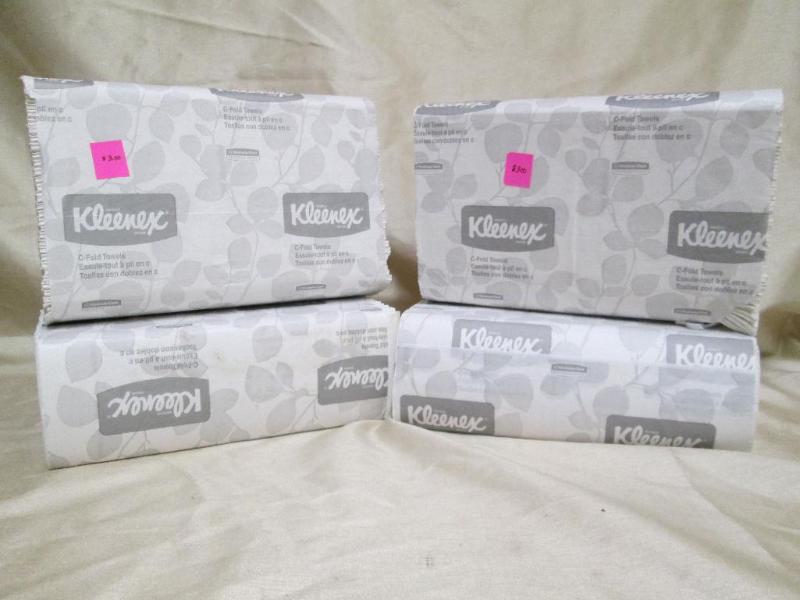 Lot of 4 packages of Kleenex c-fold...