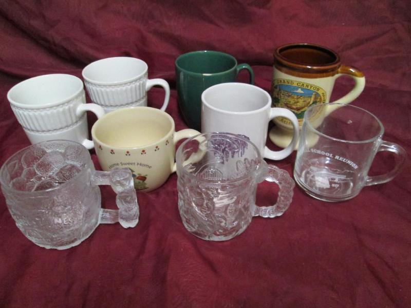 Lot of 9 miscellaneous coffee cups....