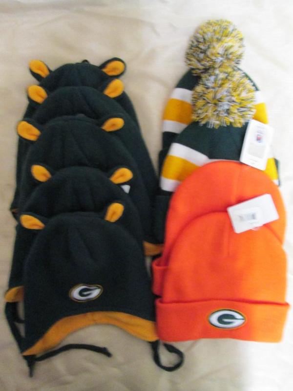 Lot of Green Bay Packers winter hat...