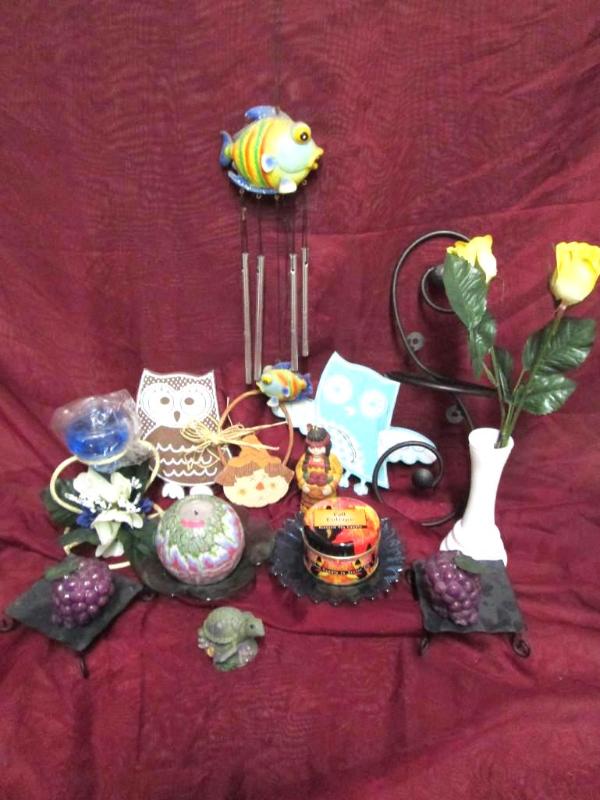 Miscellaneous household items. Plaq...