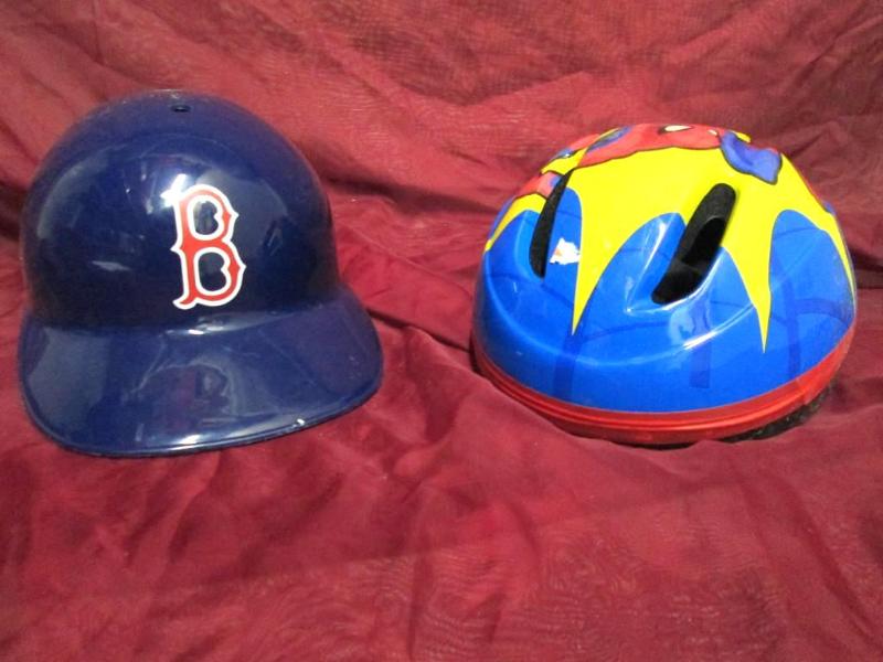 Pair of childrens helmets....