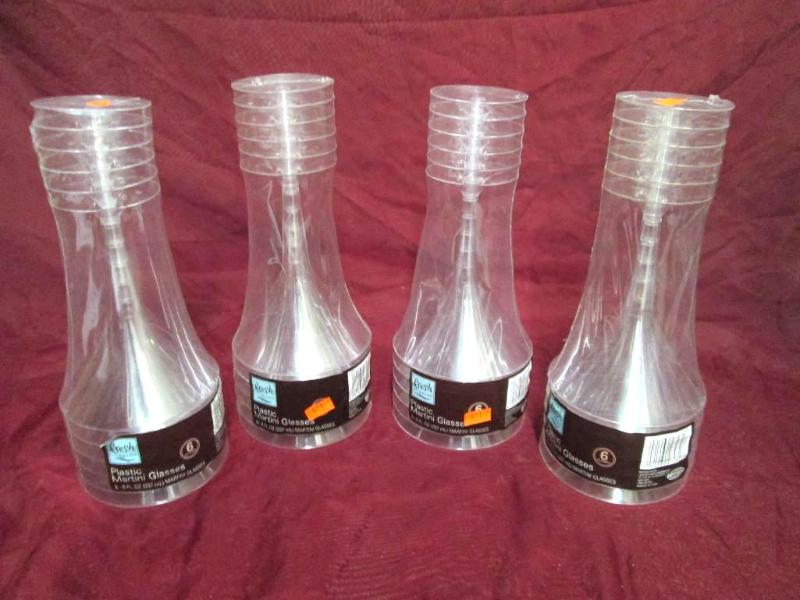 4 packages of plastic 8 fl oz marti...