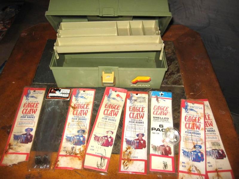 Plano tackle box with assorted hook...
