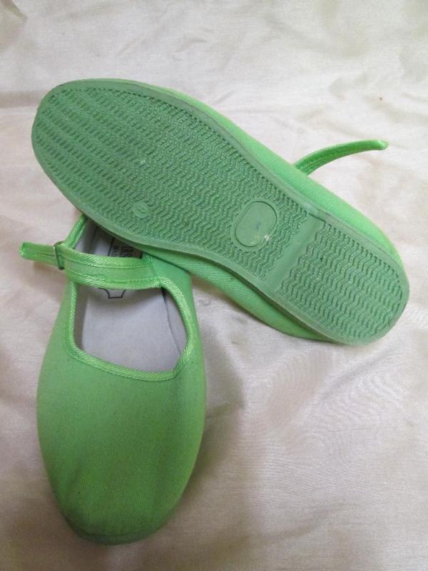 First Shine shoes, green. Size 8 wo...