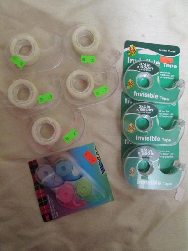 Lot of invisible tape in various si...
