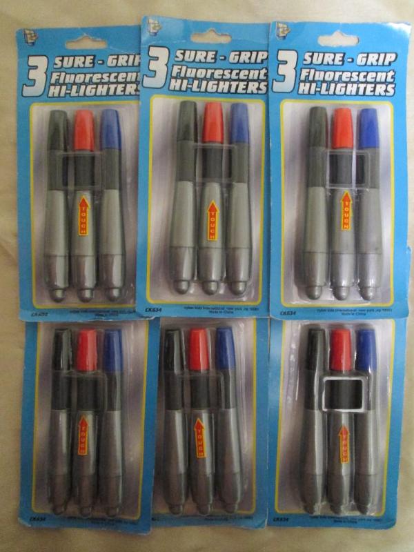 Lot of 6 packages of Sure-Grip fluo...