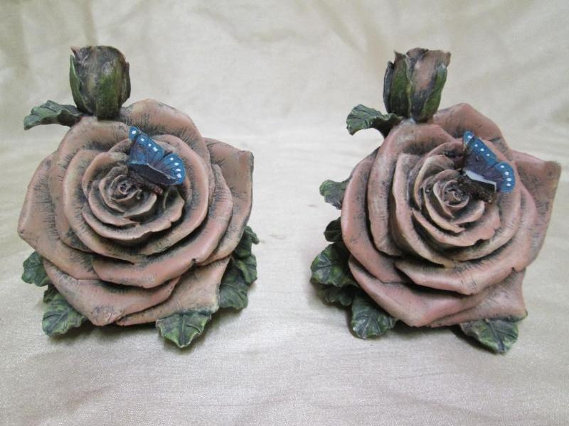 Pair of light rose book ends....