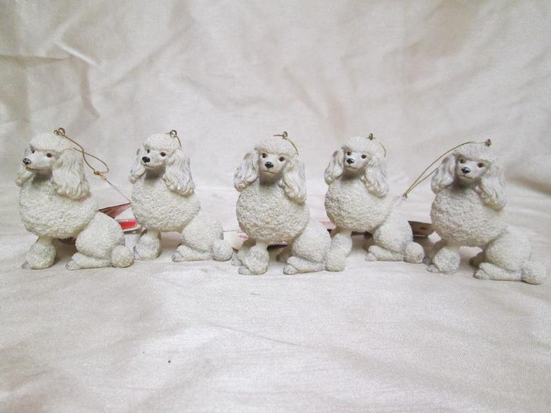 Lot of new RUSS poodle ornaments -W...