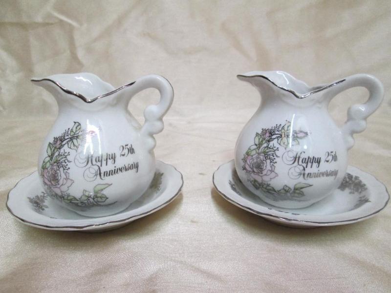Pair of picher and basin sets celeb...
