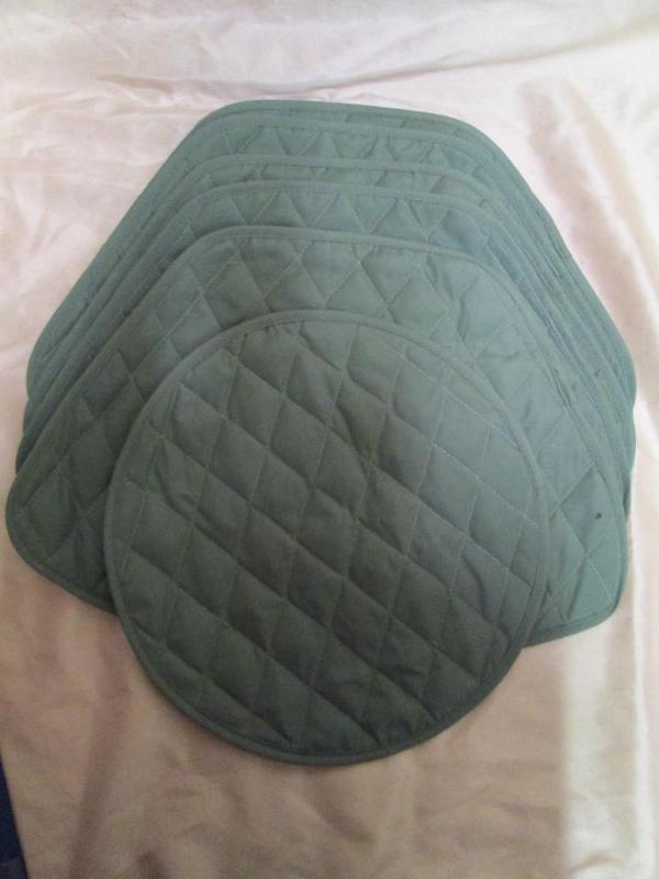 Lot of new pale green placemats and...