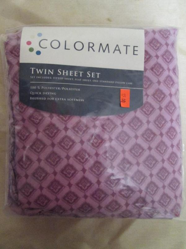 Colormate twin size sheet set in la...